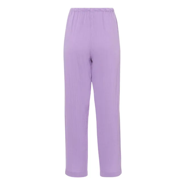Brinkley Cotton Gauze Pants | Lilac