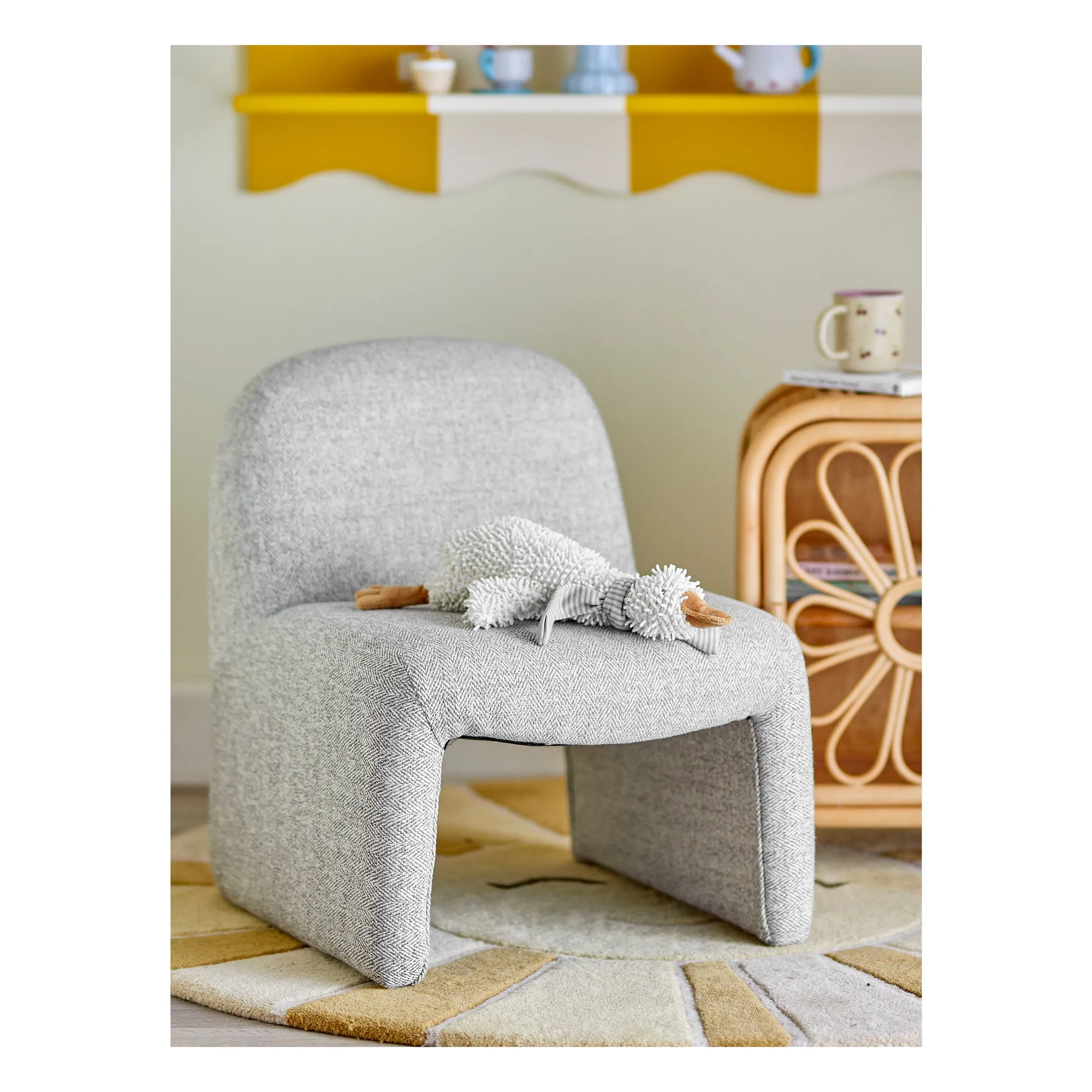 Chaise pour enfant Neel | Gris clair- Image produit n°1
