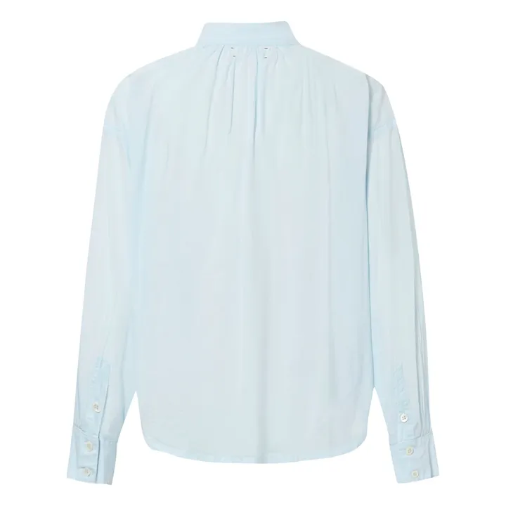 Blouse Corey Popeline de Coton | Bleu ciel- Image produit n°1