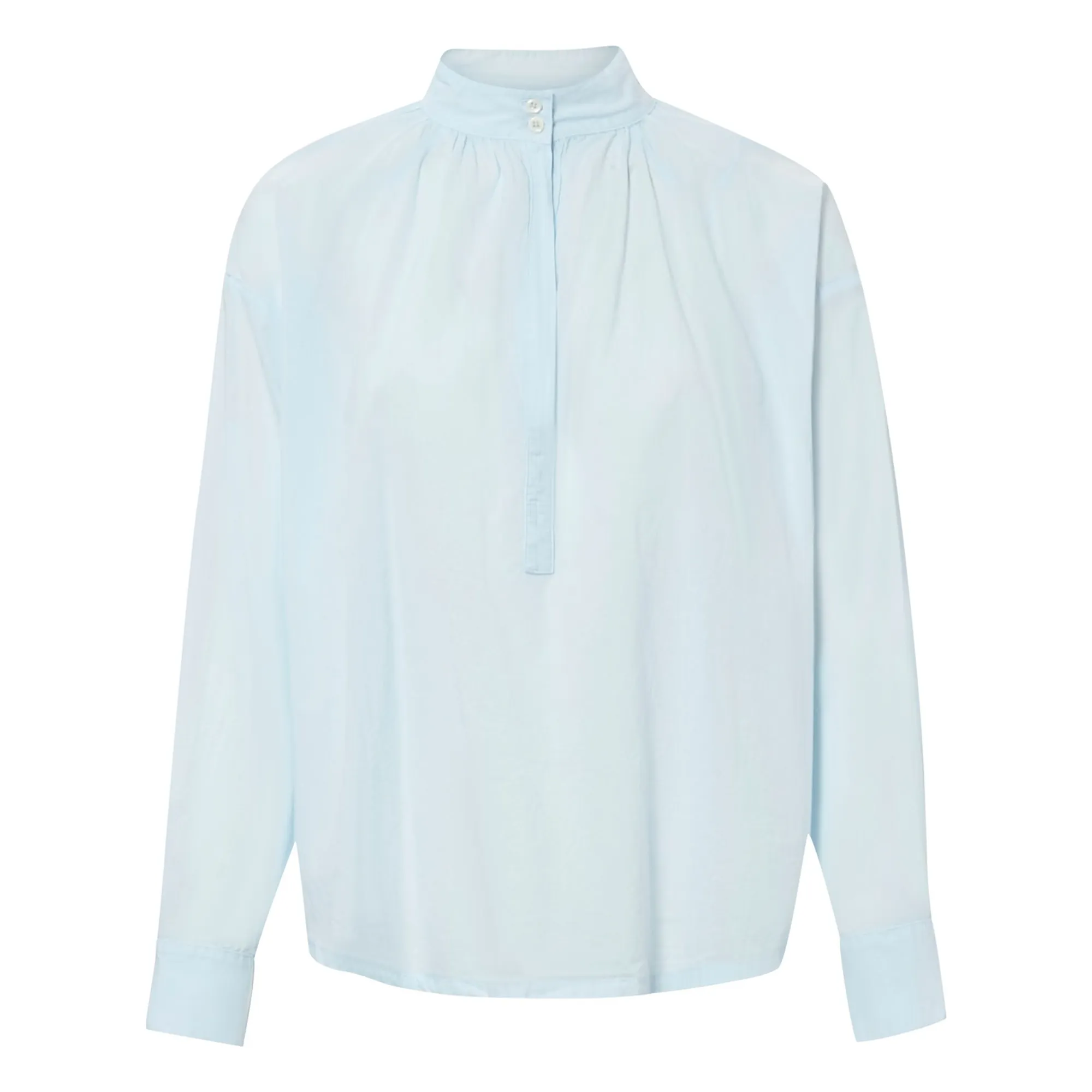 Xirena Light Blue Corey Cotton Poplin Blouse