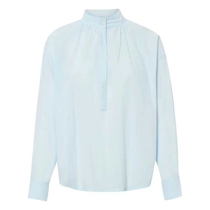 Xirena Corey Cotton Poplin Blouse Light blue Smallable