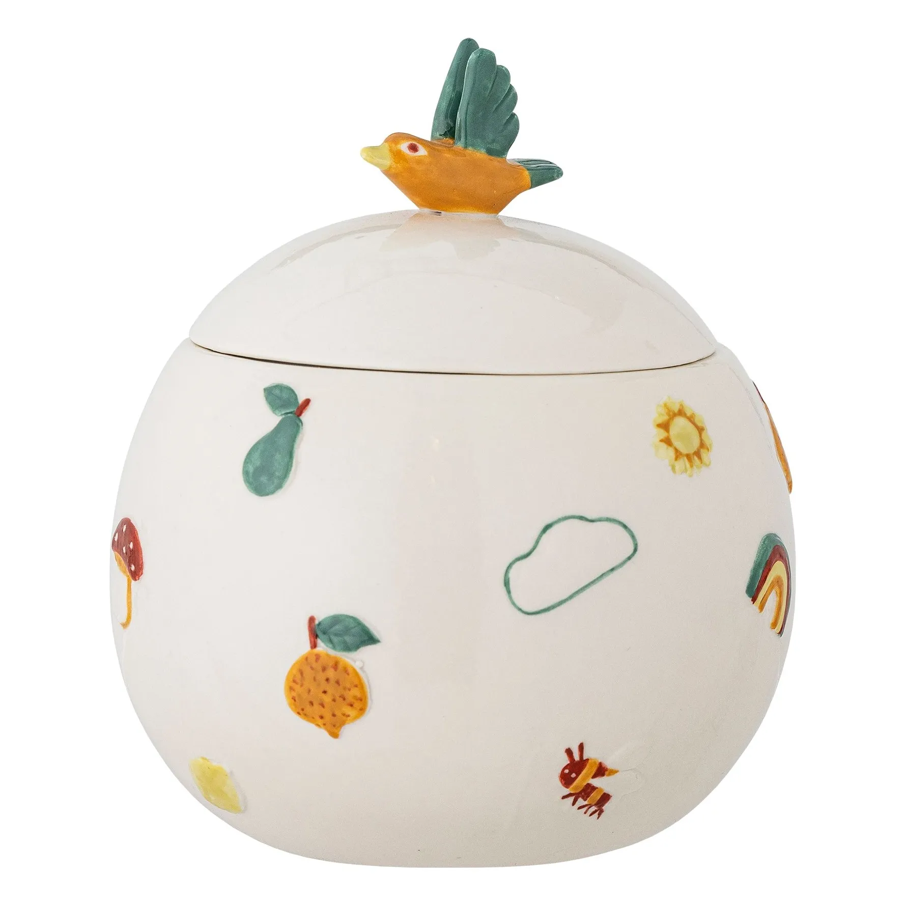 Bloomingville Mini White Agnes Stoneware Storage Box