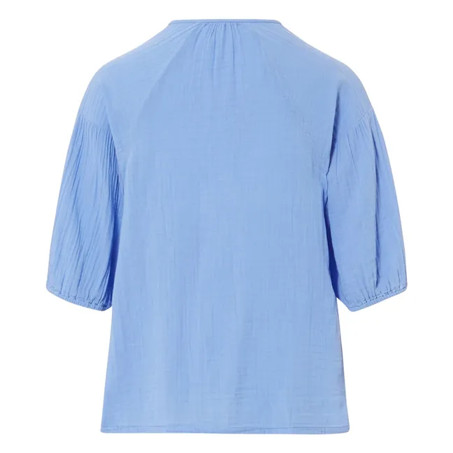 Felicity blouse Cotton gauze | Blue