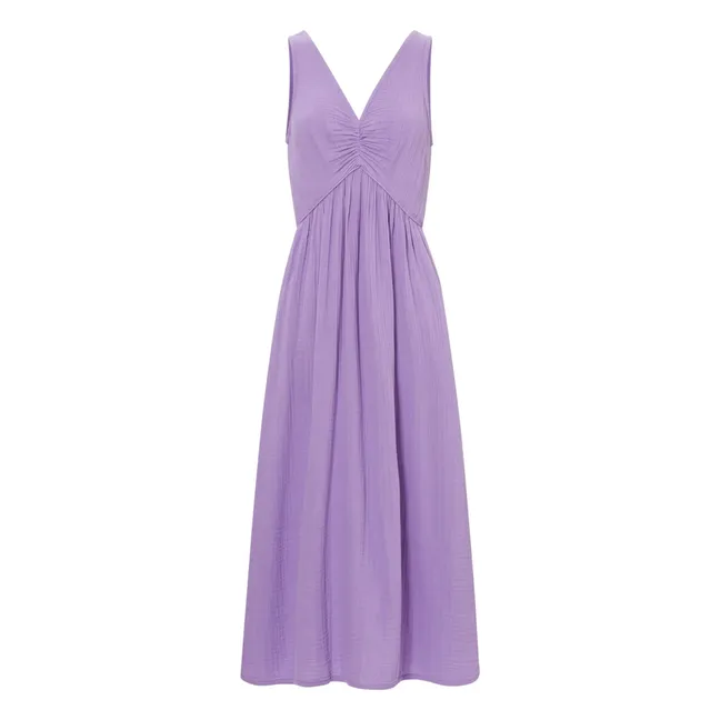 Faedra Cotton Gauze Dress | Lilac