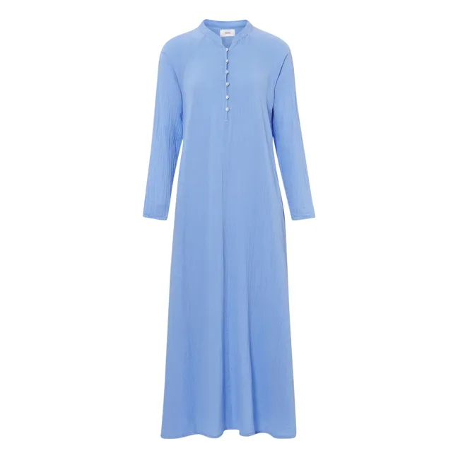Vestido de gasa de algodón Tabitha | Azul