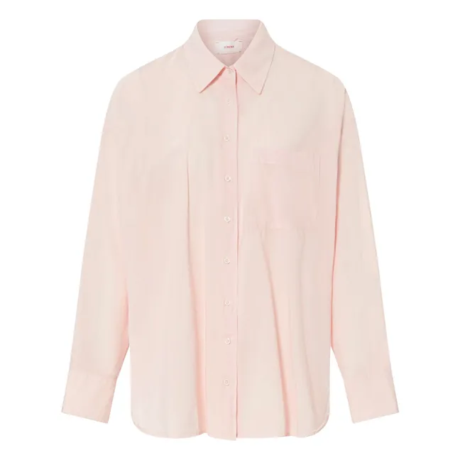 Camisa Sydney de popelina de algodón | Rosa Melocotón