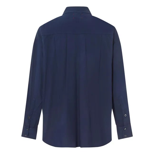 Camicia Sydney in popeline di cotone | Blu marino
