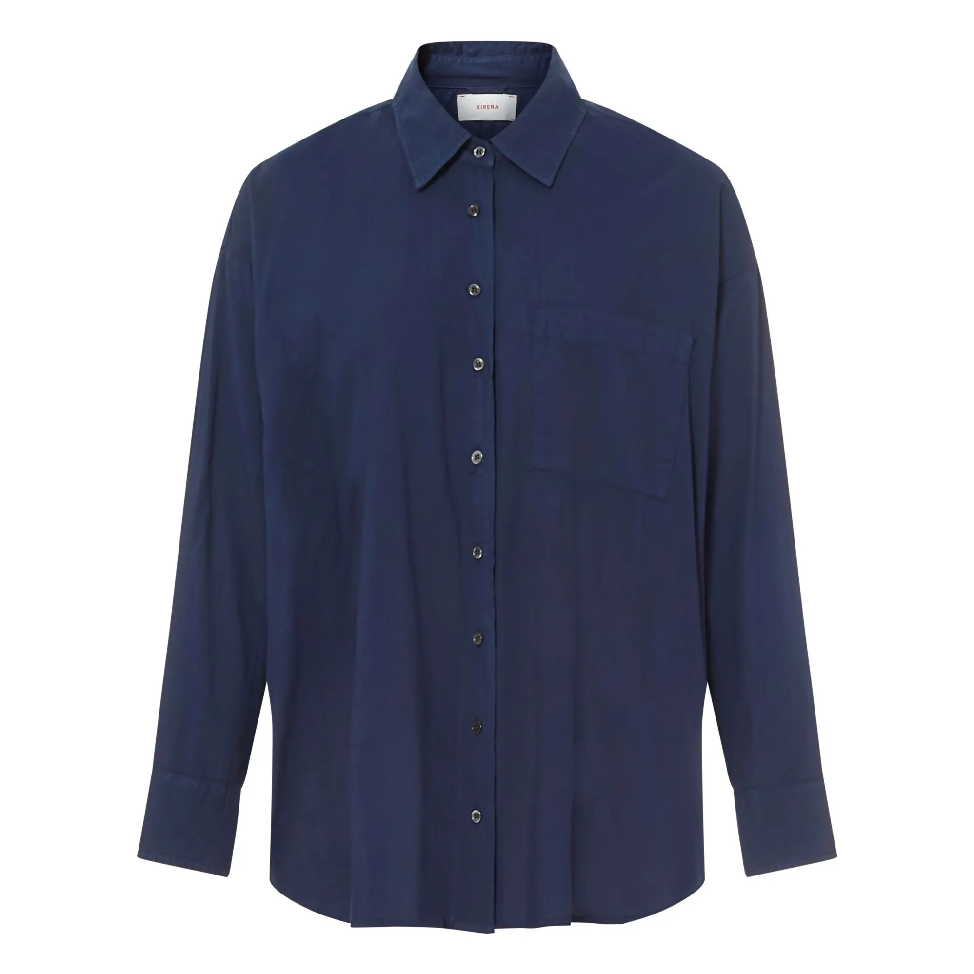 Xirena Navy Blue Sydney Cotton Poplin Shirt