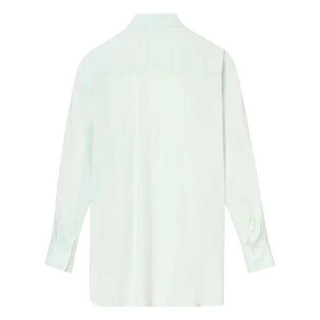 Camisa Sydney de popelina de algodón | Verde Menta