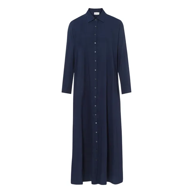 Boden Cotton Poplin Dress | Navy blue