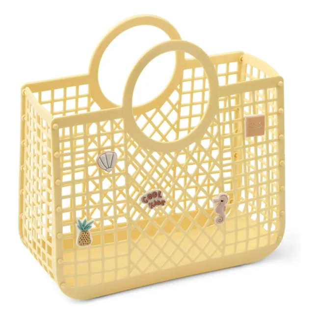 Cesta Samantha Charms Fibras recicladas | Amarillo