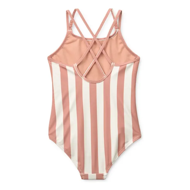 Suna Costume da bagno a righe Fibre riciclate | Rosa