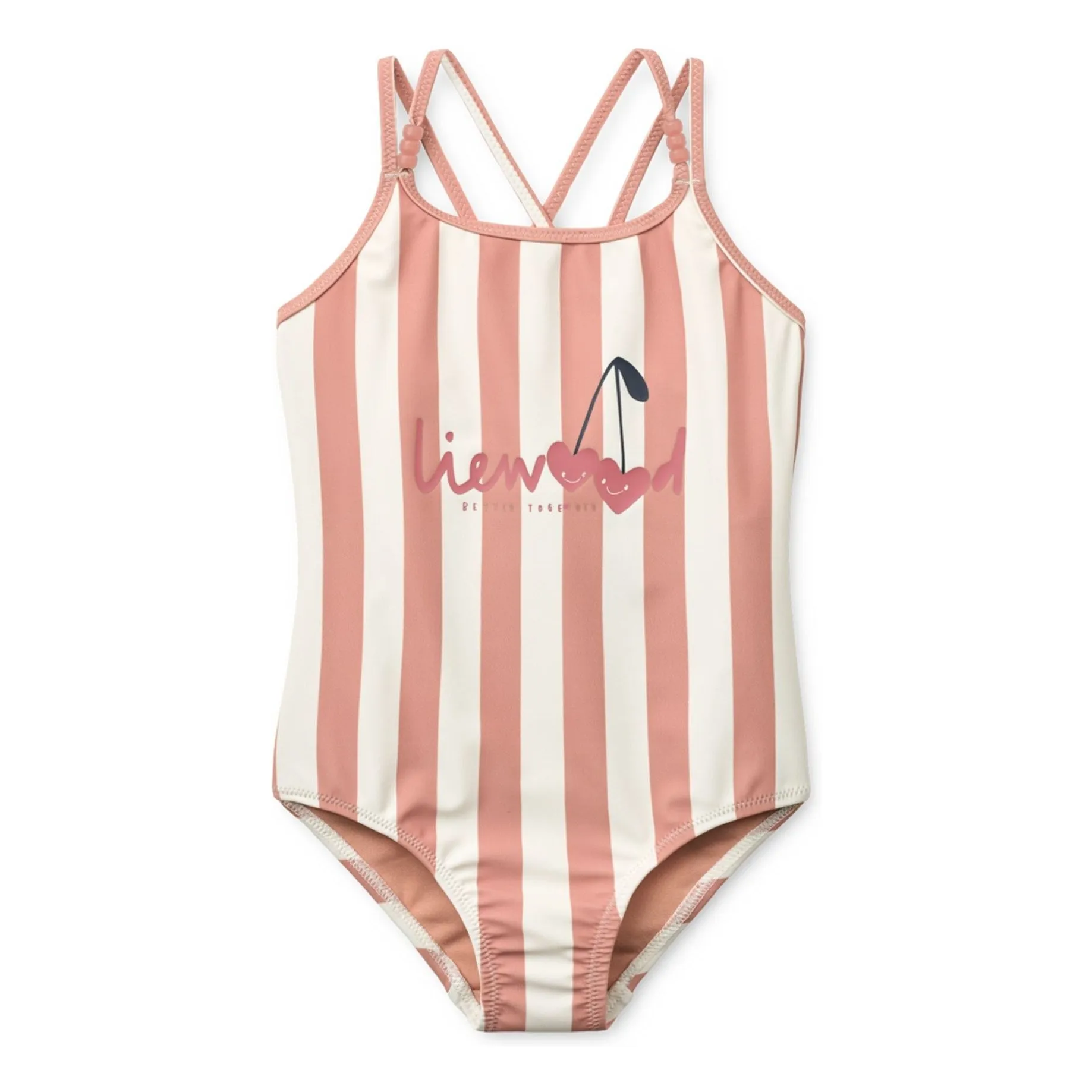 Liewood Pink Suna Swimsuit Striped Recycled Fibers