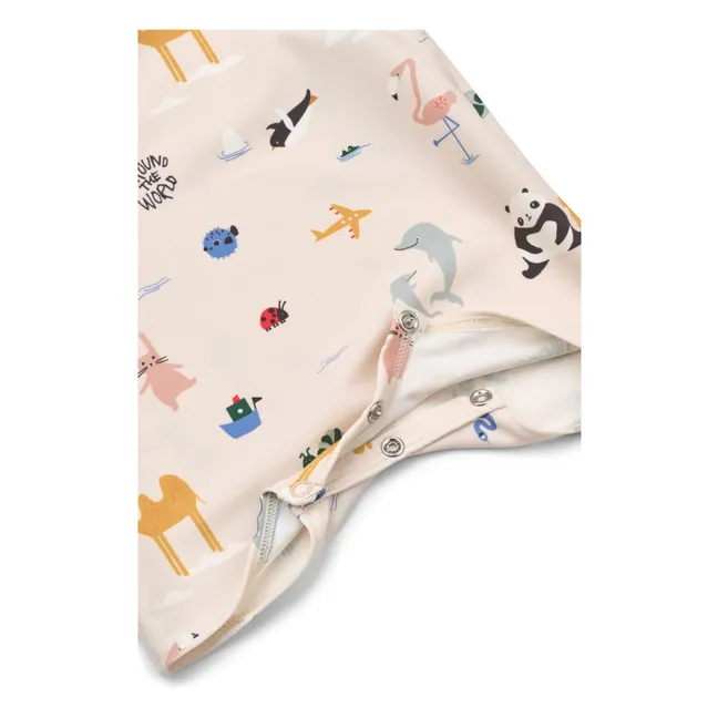 Combinaison de Bain Anti-UV Thor Animaux Fibres Recyclées | Beige