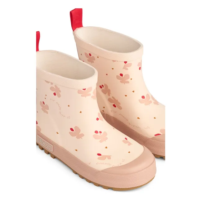 Tekla Regenstiefel Schmetterlinge | Rosa