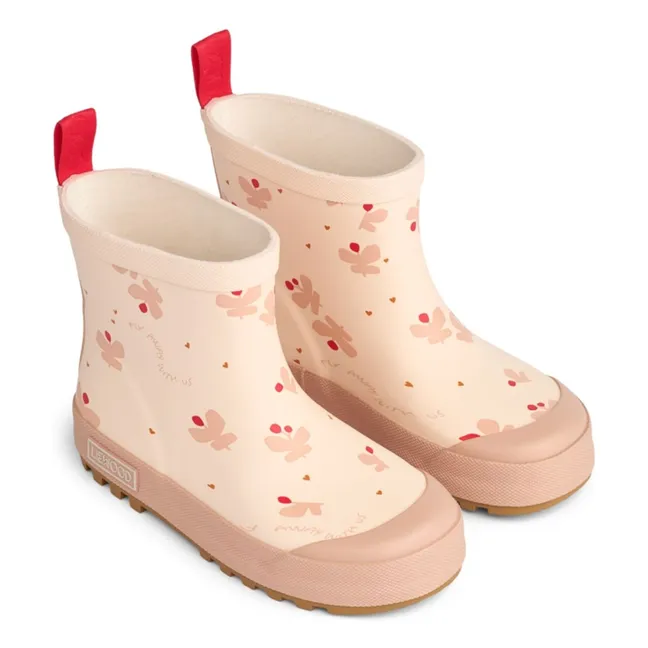 Tekla Regenstiefel Schmetterlinge | Rosa