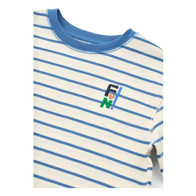 Tyler Striped Organic Cotton T-shirt | Blue