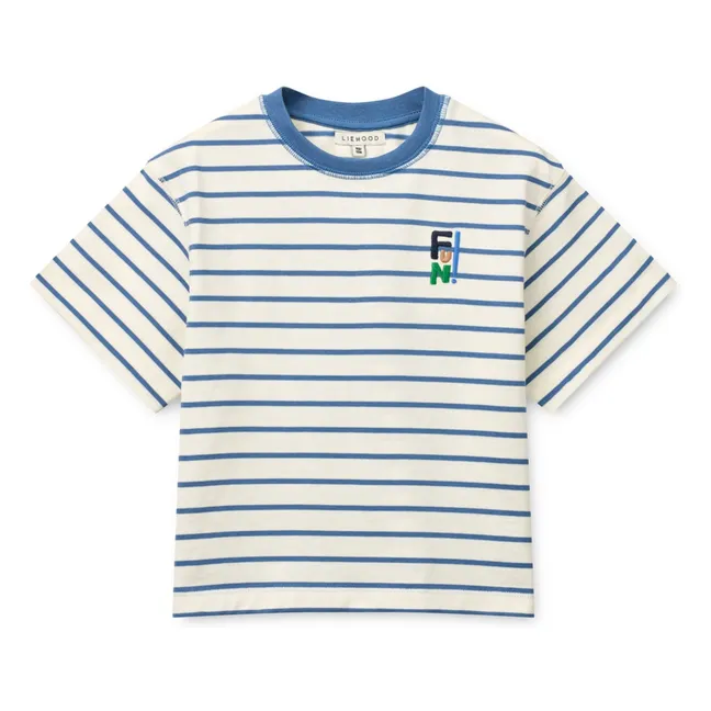 T-shirt Tyler Rayé Coton Bio | Bleu