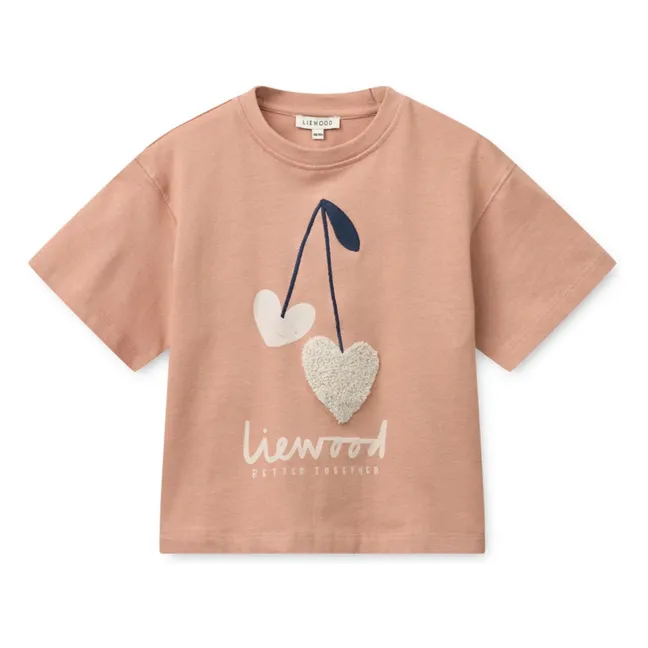 Tyler Hearts Organic Cotton T-shirt | Pink
