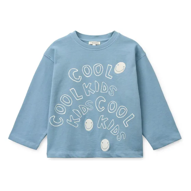 T-shirt in cotone organico Tyler Cool Kids | Blu