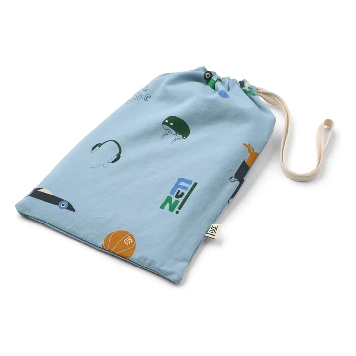 Pyjama Wilhelm Chien Coton Bio | Bleu- Image produit n°3