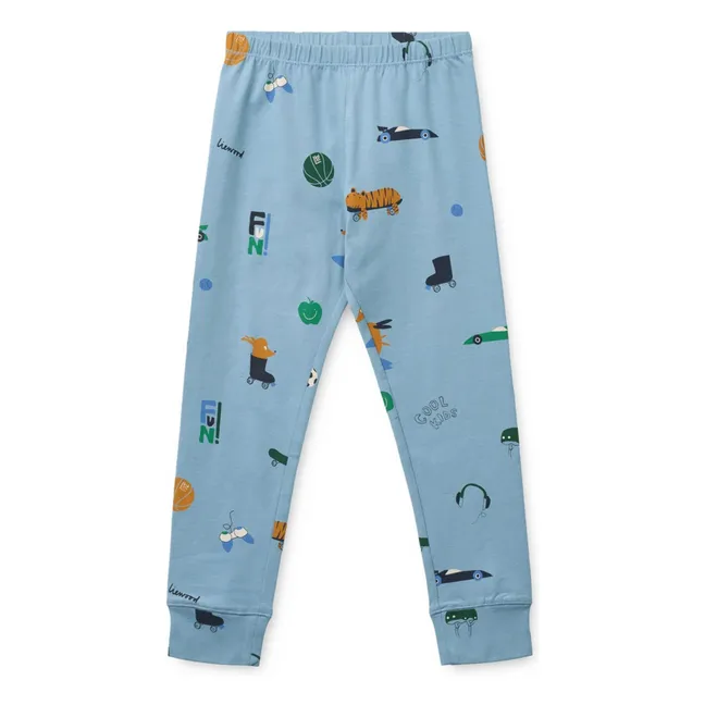 Pijama para perro de algodón ecológico Wilhelm | Azul