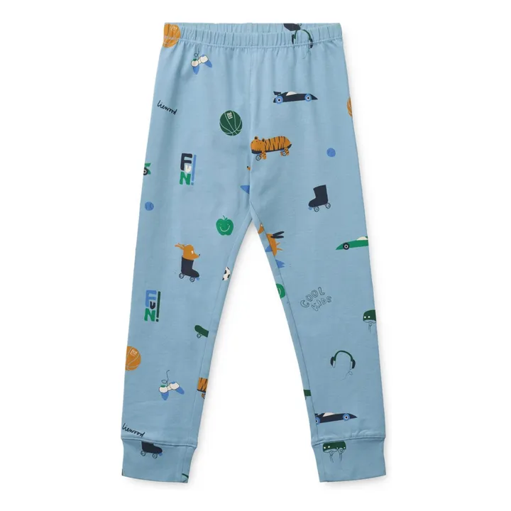 Pijama para perro de algodón ecológico Wilhelm | Azul- Imagen del producto n°2