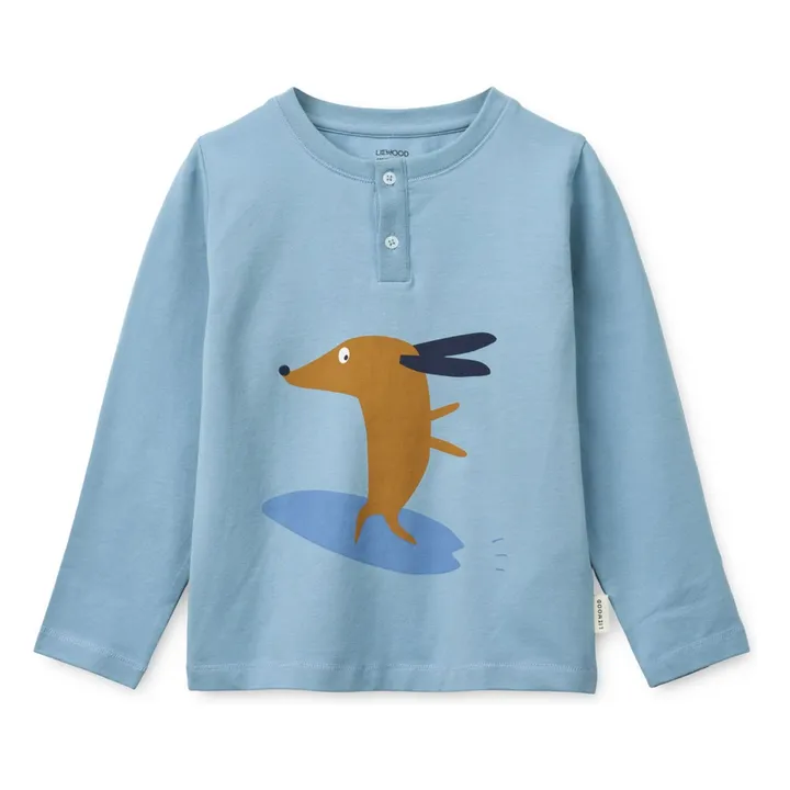 Pijama para perro de algodón ecológico Wilhelm | Azul- Imagen del producto n°1