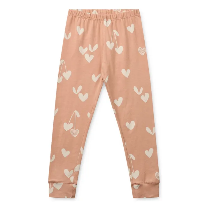 Pyjama Wilhelm Coeurs Coton Bio | Rose- Image produit n°2