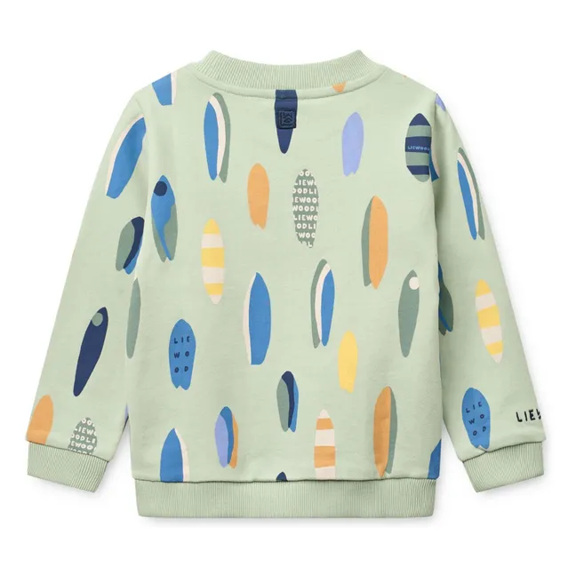Sweat Thora Surf Coton Bio | Vert amande