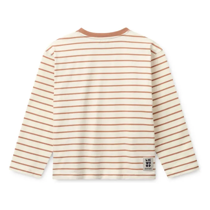 Camiseta Tyler Organic Cotton Heart Stripe | Rosa Melocotón- Imagen del producto n°4