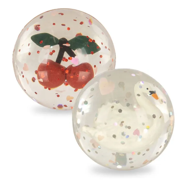 Balles rebondissantes Cherry/Swan - Set de 2 | Rouge- Image produit n°0