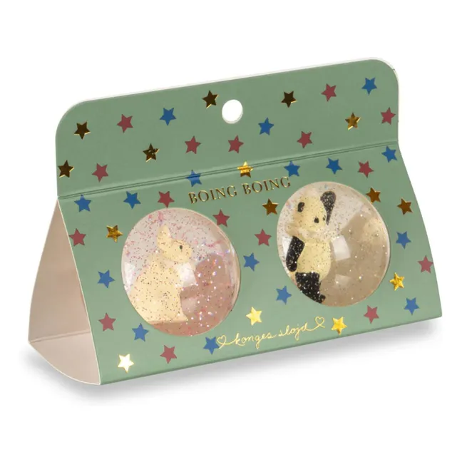 Palline rimbalzanti Bunny/Panda - set di 2 | Rosa