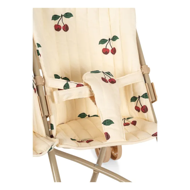 Poussette pour poupées jumelles Cerise | Ecru