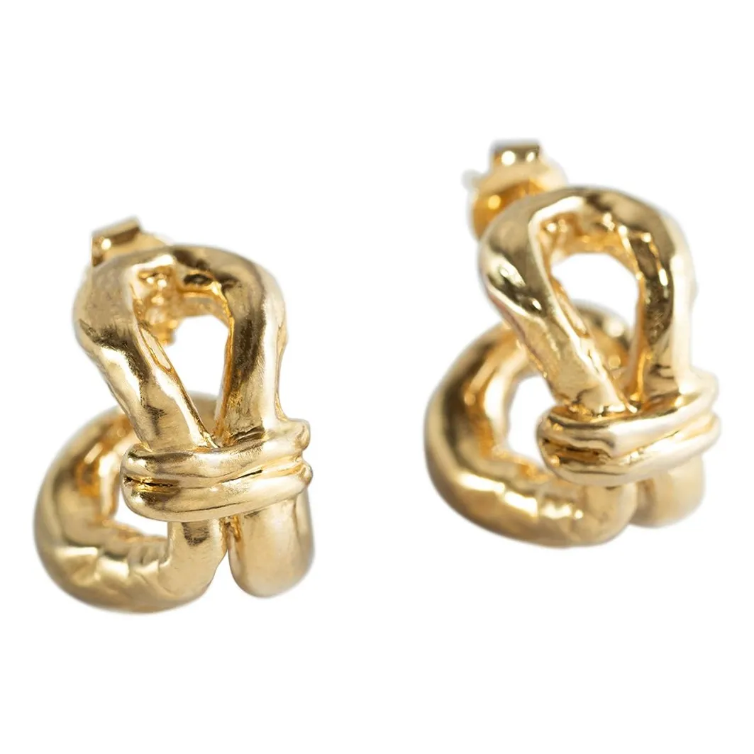 Louise Damas Gold Creoles The Link