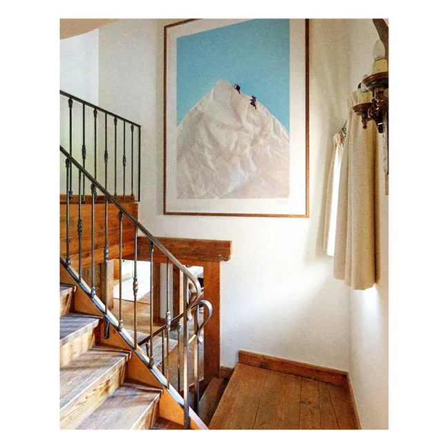 Affiche Mountain n°1 The Line - Édition Limitée | Bleu