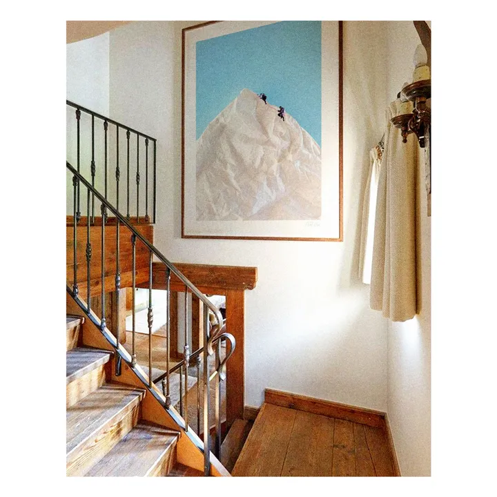 Affiche Mountain n°1 The Line - Édition Limitée  | Bleu- Image produit n°1