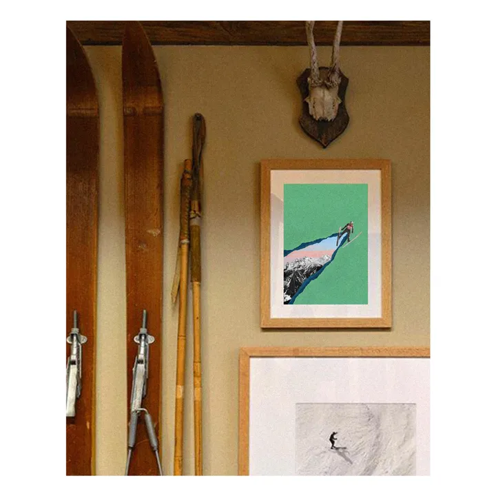 Affiche Mountain n°9 Ski Jump - Édition Limitée  | Vert- Image produit n°1