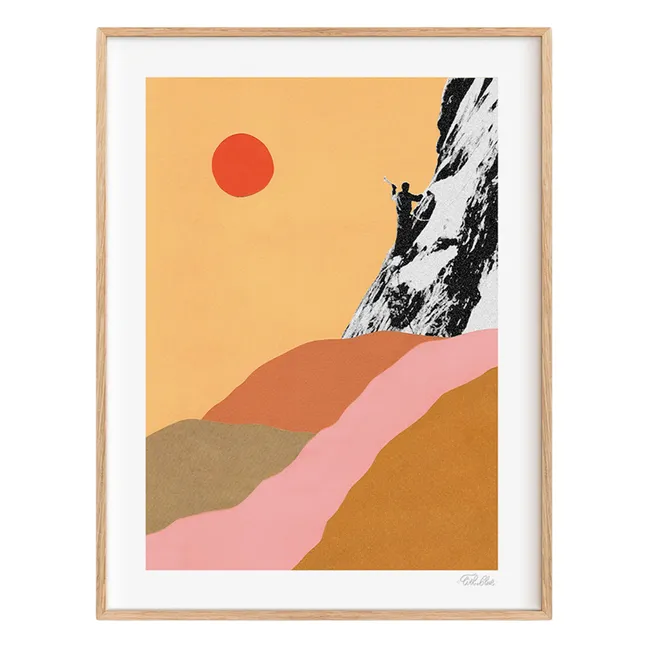 Montaña n°4 Póster de escalada - Edición limitada  | Naranja