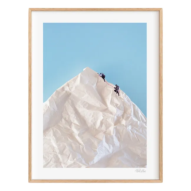 Póster Mountain n°1 The Line - Edición limitada  | Azul