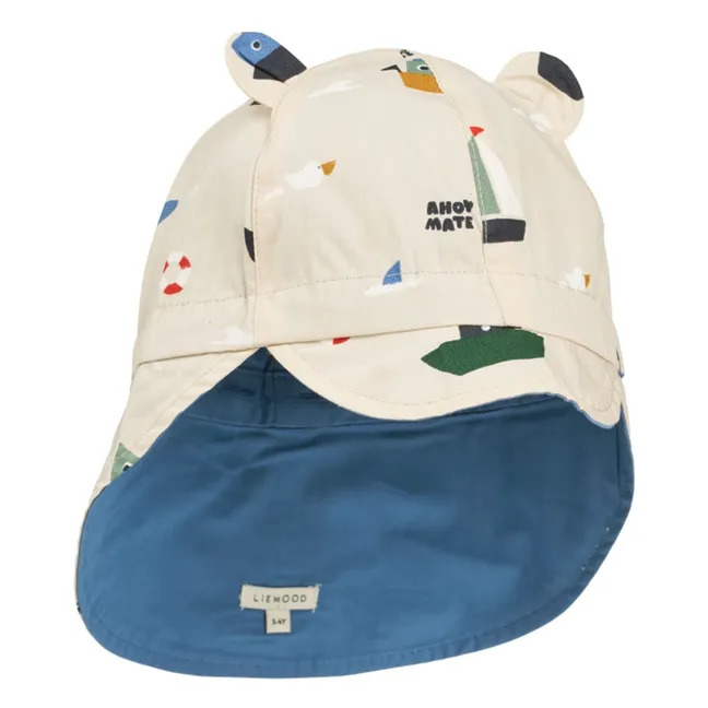 Gorra reversible de algodón orgánico Gorm Bateaux | Azul