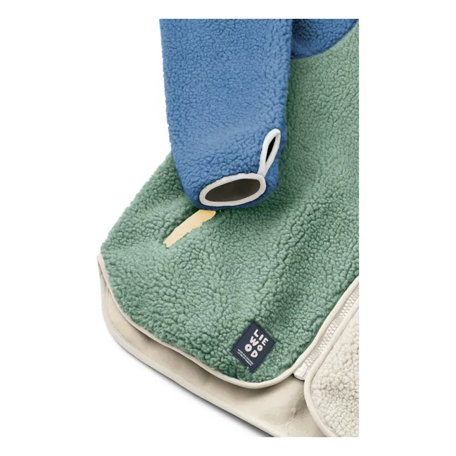 Nelson Colorblock Recycled Fiber Sherpa Jacket | Green