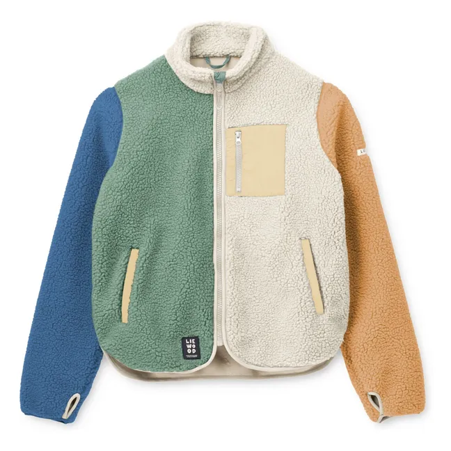 Sherpa Nelson Colorblock Jacke aus recycelten Fasern | Grün