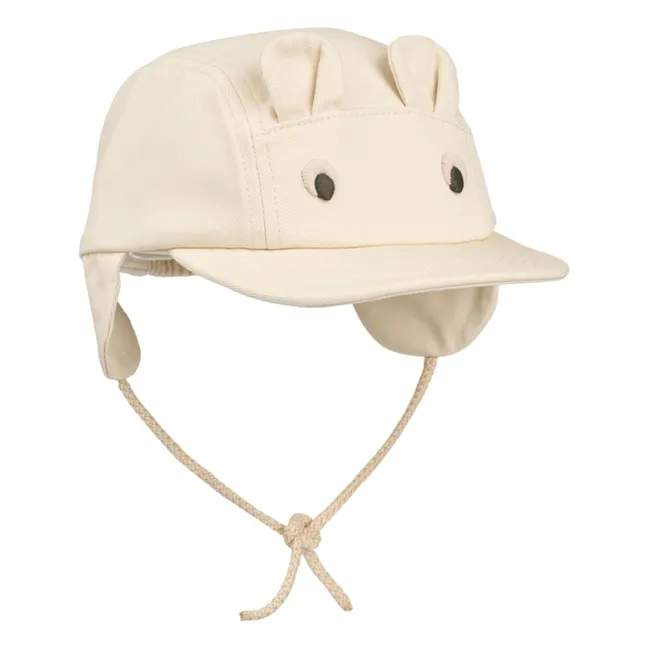 Organic Cotton Opal Ear Cap | Ecru