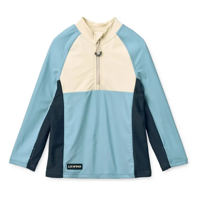 T-shirt de Bain Anti-UV Oluf Fibres Recyclées | Bleu