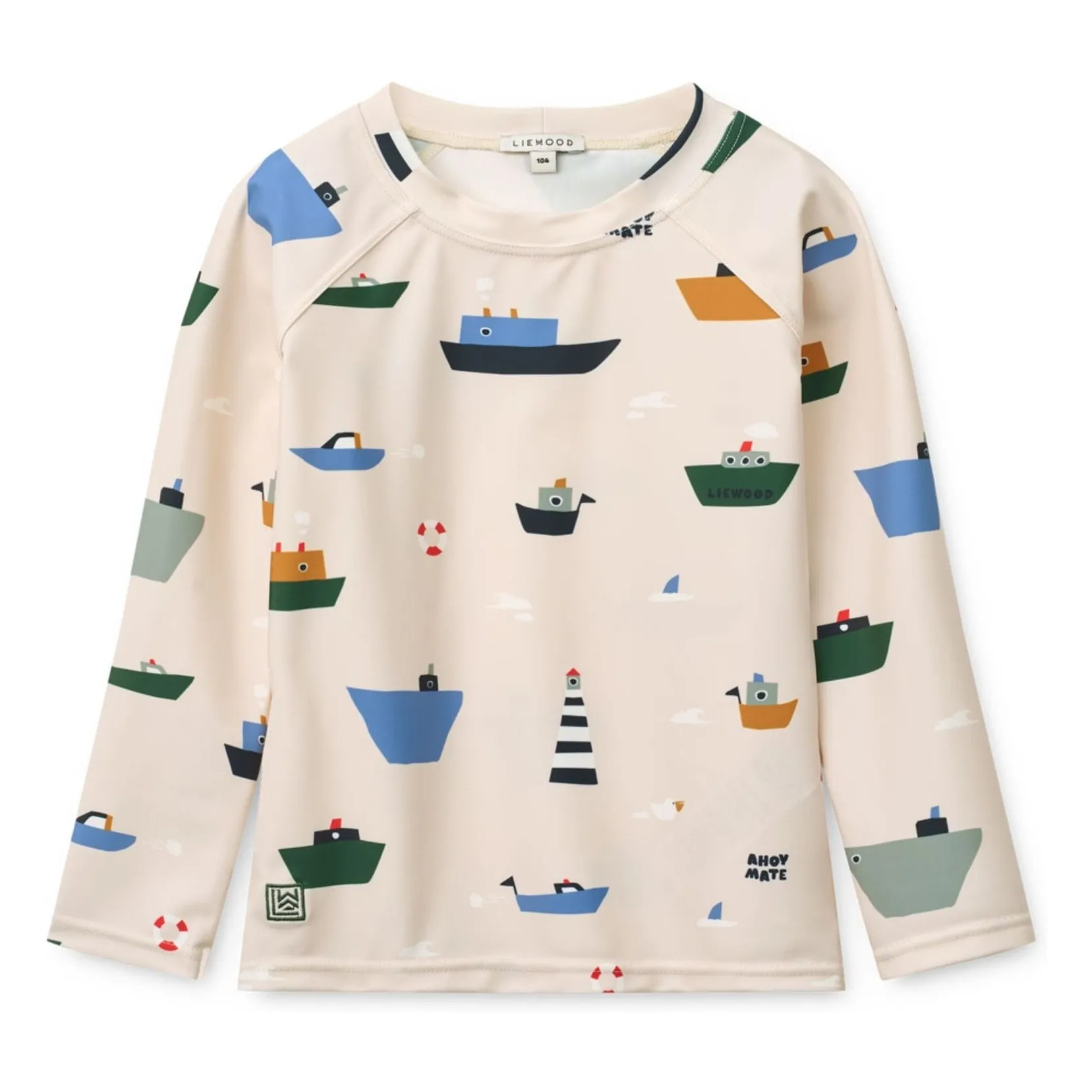 Liewood Ecru Noah Bateaux Anti-Uv T-Shirt Recycled Fibers