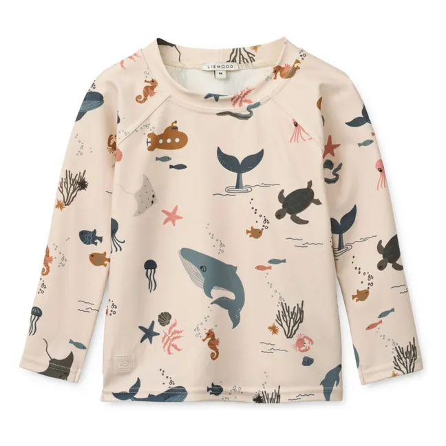 Camiseta anti-UV Noah Fish Fibras recicladas | Beige