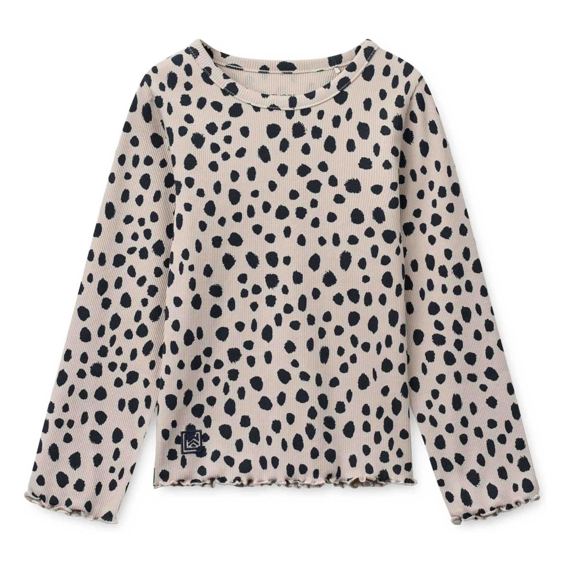 Liewood Oatmeal Nieve Leopard Organic Cotton Rib T-Shirt