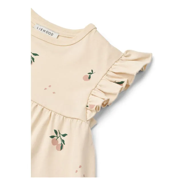 Vestido de algodón ecológico Neveah Peach | Crudo