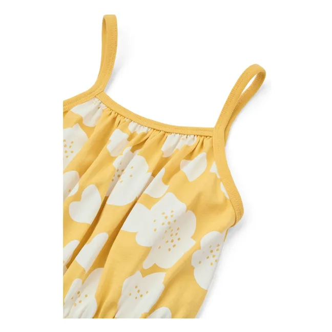 Vestido de algodón orgánico Mollie Fleurie | Amarillo
